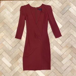 French Connection Deep V dress